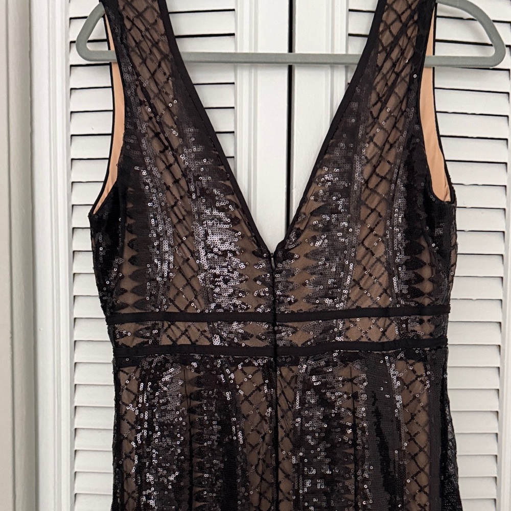 Black Sequin Backless Dress - Picture 7 of 7